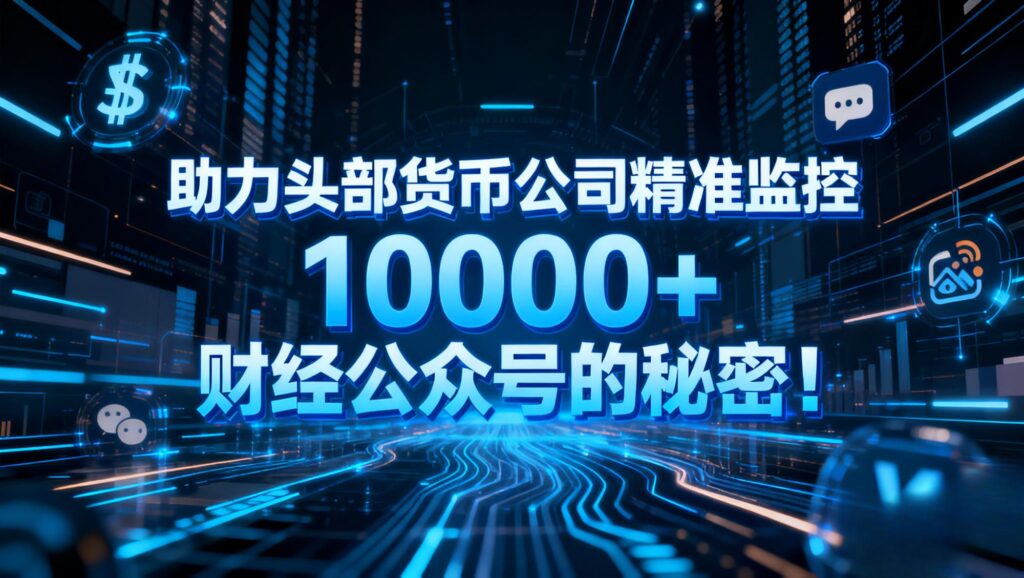 助力头部货币公司精准监控10000+财经公众号的秘密！