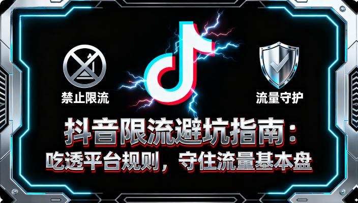 抖音限流避坑指南：吃透平台规则，守住流量基本盘