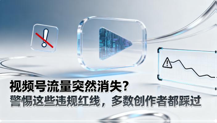 视频号流量突然消失？警惕这些违规红线，多数创作者都踩过