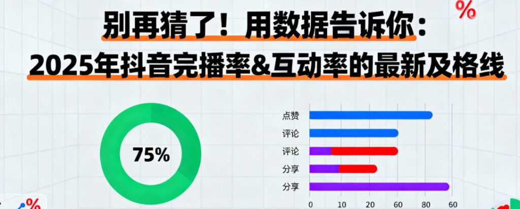 别再猜了！用数据告诉你：2025年抖音完播率&互动率的最新及格线