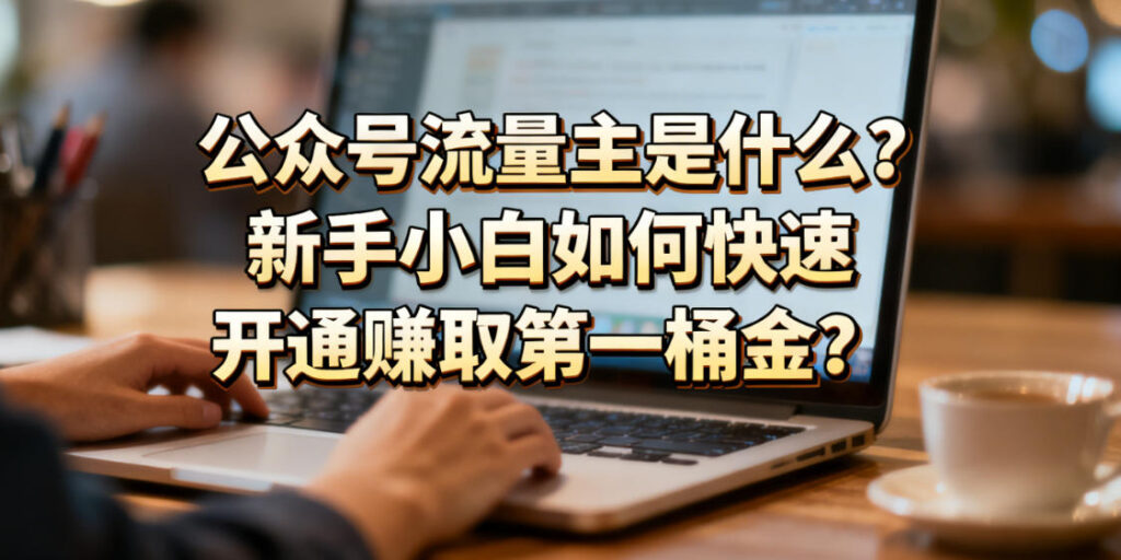 公众号流量主是什么？新手小白如何快速开通赚取第一桶金？