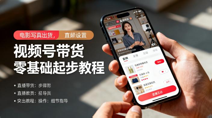 视频号带货，零基础怎么起步？手把手保姆级教程
