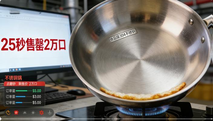 25秒，2万口锅被抢光。最近，一口“传家锅”在抖音上火了。